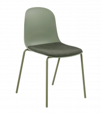 Стул пластиковый с мягким накладным текстильным сденьем Фирес Textile